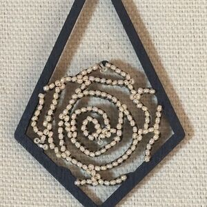 Hand beaded earrings with Seed Bead rosettes